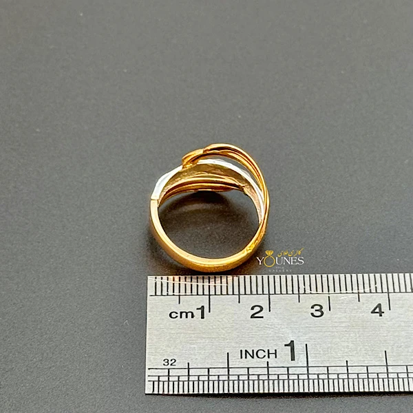 انگشتر تراش موج طلا